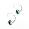 925 Sterling Silver Emerald Classic Earrings