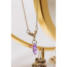 925 Sterling Silver Amethyst & CZ Necklace Pendant