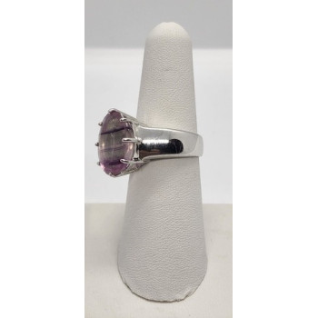 925 Sterling Silver Amethyst Ring Size 7