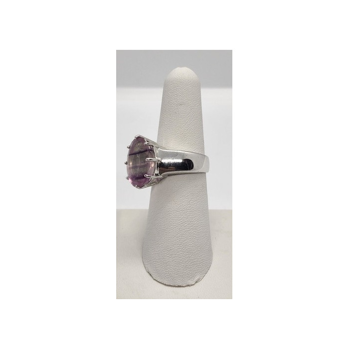 925 Sterling Silver Amethyst Ring Size 7