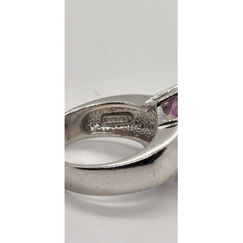 925 Sterling Silver Amethyst Ring Size 7
