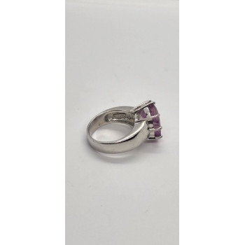 925 Sterling Silver Amethyst Ring Size 7