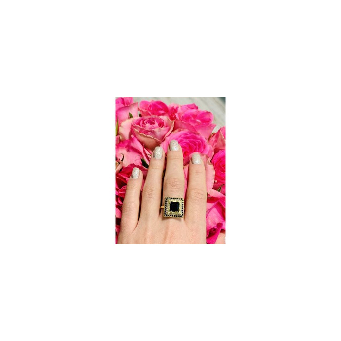 925 Sterling Silver Sapphire & CZ Ring Size 8