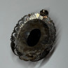 Vintage 925 Sterling Silver Black Onyx Pendant Length 2 Inch