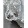925 STERLING SILVER PEARL CROWN EARRINGS LENGTH 0.5 INCH