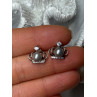 925 STERLING SILVER PEARL CROWN EARRINGS LENGTH 0.5 INCH