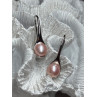 925 STERLING SILVER PEARL EARRINGS LENGTH 1.2 INCH