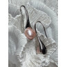 925 STERLING SILVER PEARL EARRINGS LENGTH 1.2 INCH