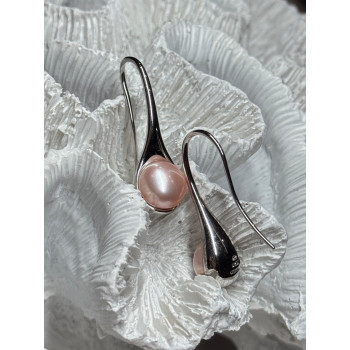 925 STERLING SILVER PEARL EARRINGS LENGTH 1.2 INCH