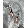 925 STERLING SILVER PEARL EARRINGS LENGTH 1.2 INCH