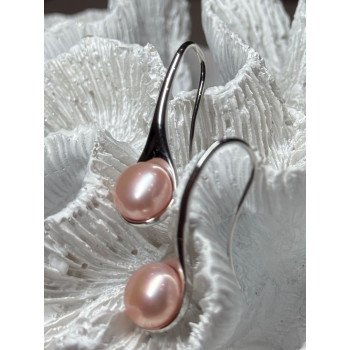 925 STERLING SILVER PEARL EARRINGS LENGTH 1.2 INCH