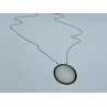925 Sterling Silver Mother Of Pearl & Marcasites Chain With Pendant