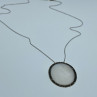 925 Sterling Silver Mother Of Pearl & Marcasites Chain With Pendant