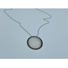 925 Sterling Silver Mother Of Pearl & Marcasites Chain With Pendant