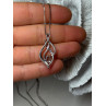 925 Sterling Silver White Sapphire Necklace Length 21/19 Inch