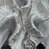 925 Sterling Silver White Sapphire Necklace Length 21/19 Inch