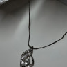 925 Sterling Silver White Sapphire Necklace Length 21/19 Inch
