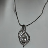 925 Sterling Silver White Sapphire Necklace Length 21/19 Inch