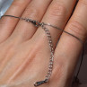925 Sterling Silver White Sapphire Necklace Length 21/19 Inch