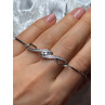 925 Sterling Silver CZ Bracelet Slider