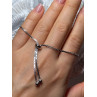 925 Sterling Silver CZ Bracelet Slider