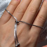 925 Sterling Silver CZ Bracelet Slider