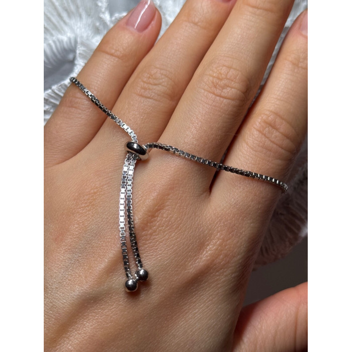 925 Sterling Silver CZ Bracelet Slider