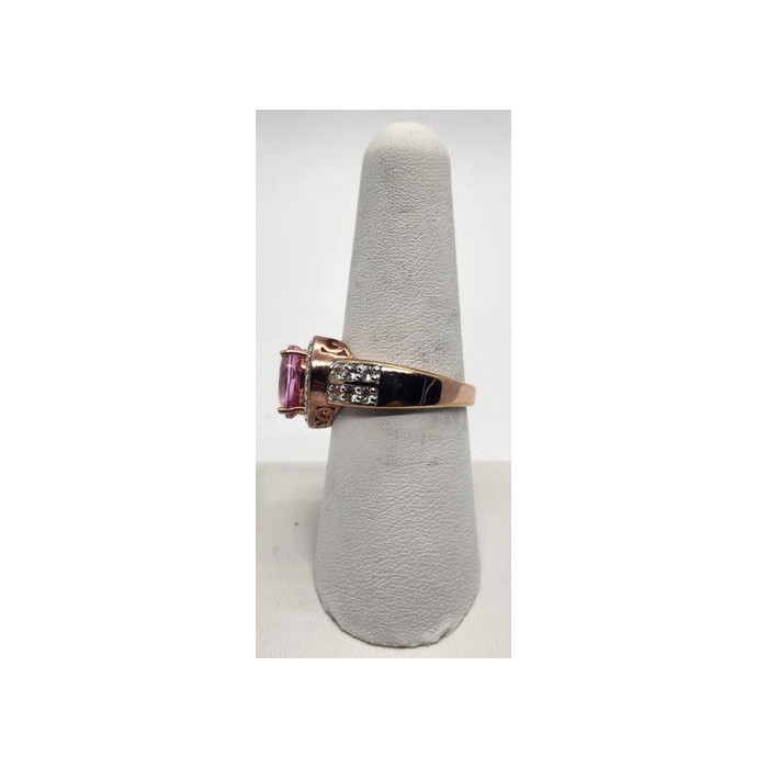 925 Sterling Silver Topaz Ring Size 8