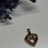 925 Sterling Silver Gold Plated Spinel Heart Pendant