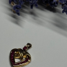 925 Sterling Silver Gold Plated Spinel Heart Pendant
