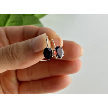 925 Sterling Silver Garnet Earrings