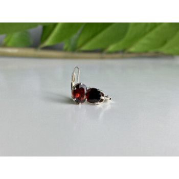 925 Sterling Silver Garnet Earrings