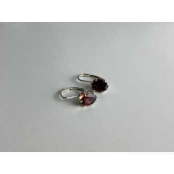 925 Sterling Silver Garnet Earrings
