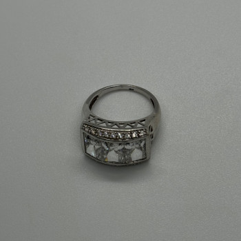 925 Sterling Silver CZ Ring Size 7