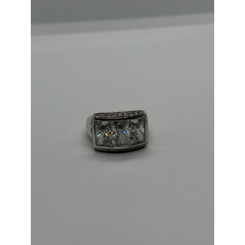925 Sterling Silver CZ Ring Size 7