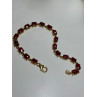 925 Sterling Silver Gold Plated Ruby Bracelet Length 7 Inch