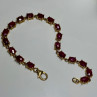 925 Sterling Silver Gold Plated Ruby Bracelet Length 7 Inch