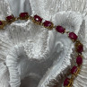 925 Sterling Silver Gold Plated Ruby Bracelet Length 7 Inch