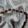 925 Sterling Silver Gold Plated Ruby Bracelet Length 7 Inch