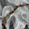 925 Sterling Silver Gold Plated Ruby Bracelet Length 7 Inch