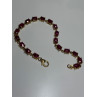 925 Sterling Silver Gold Plated Ruby Bracelet Length 7 Inch