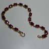 925 Sterling Silver Gold Plated Ruby Bracelet Length 7 Inch