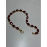 925 Sterling Silver Gold Plated Ruby Bracelet Length 7 Inch