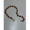 925 Sterling Silver Gold Plated Ruby Bracelet Length 7 Inch