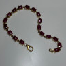 925 Sterling Silver Gold Plated Ruby Bracelet Length 7 Inch