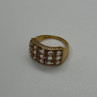925 Sterling Silver Gold Plated Morganite Ring Size 6.5