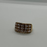 925 Sterling Silver Gold Plated Morganite Ring Size 6.5