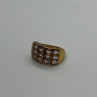 925 Sterling Silver Gold Plated Morganite Ring Size 6.5