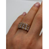 925 Sterling Silver Gold Plated Morganite Ring Size 6.5