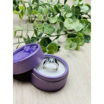 925 Sterling Silver Blue Spinel Ring Size 6.5